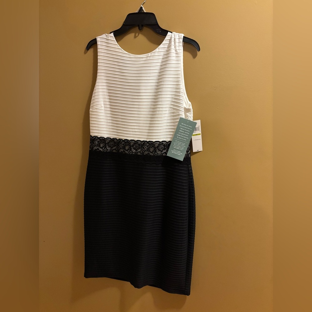 ⭐️⭐️Elegant Black and White Sleeveless Dress